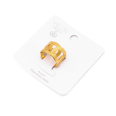 ANILLO ZO8738R Dorado Acero Inoxidable -2A36