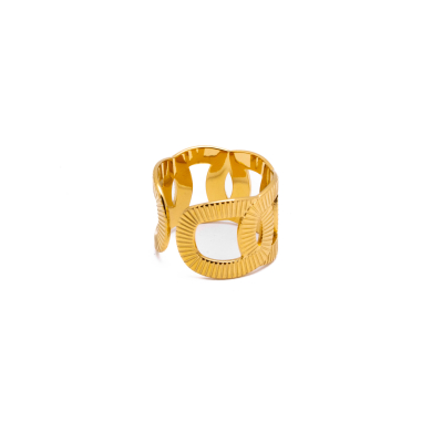 ANILLO ZO8738R Dorado Acero Inoxidable -2A36