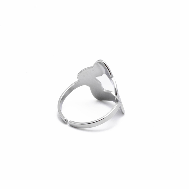 ANILLO ZO8742R Plateado Acero Inoxidable -A36