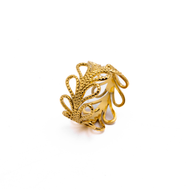ANILLO ZO8818R Dorado Acero Inoxidable -2A53