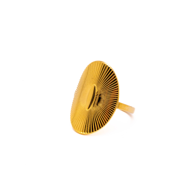 ANILLO ZO8743R Dorado Acero Inoxidable -A45