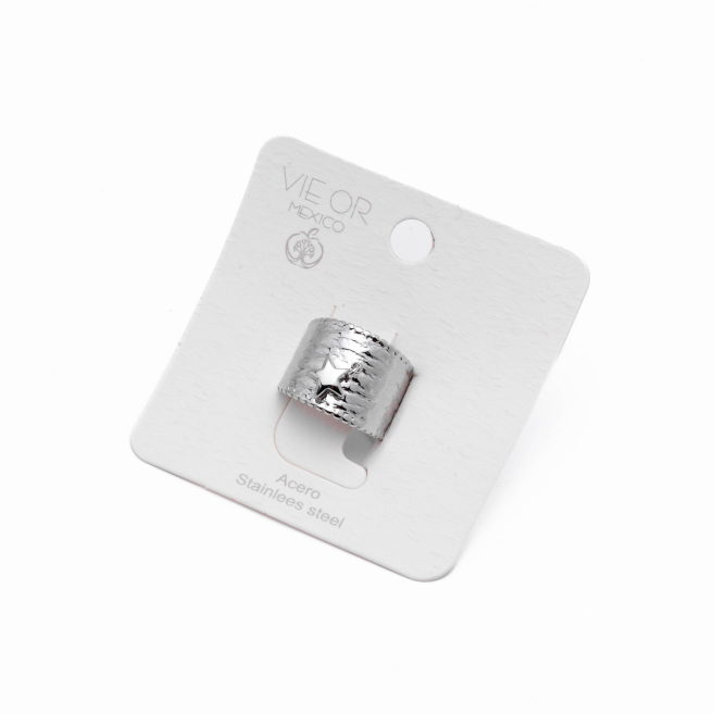 ANILLO ZO10292R Plateado Acero Inoxidable -A35