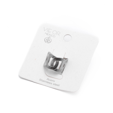 ANILLO ZO8738R Plateado Acero Inoxidable -2A36
