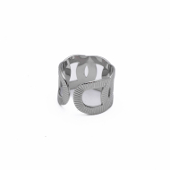 ANILLO ZO8738R Plateado Acero Inoxidable -2A36