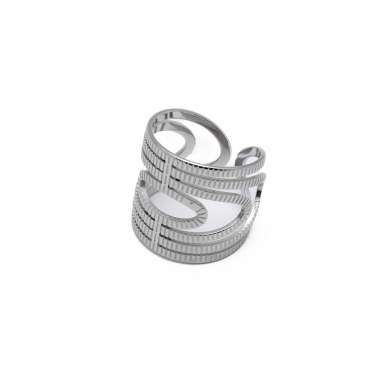 ANILLO ZO8737R Plateado Acero Inoxidable -A43