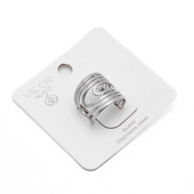 ANILLO ZO8737R Plateado Acero Inoxidable -A43