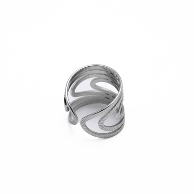 ANILLO ZO8737R Plateado Acero Inoxidable -A43