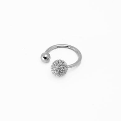 ANILLO ZO12899R Plateado Acero Inoxidable -A31