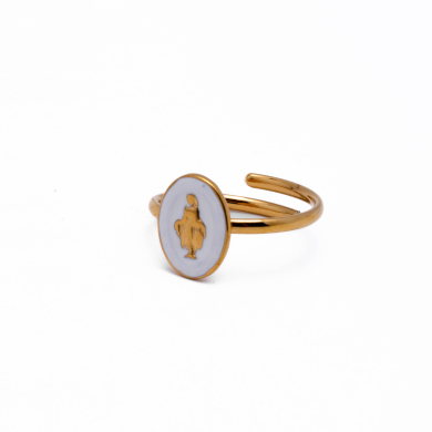 ANILLO ZO13348R Dorado Blanco Acero Inoxidable -A28