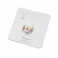 ANILLO ZO13348R Dorado Blanco Acero Inoxidable -A28