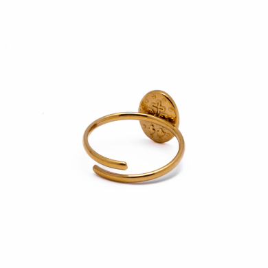 ANILLO ZO13348R Dorado Blanco Acero Inoxidable -A28