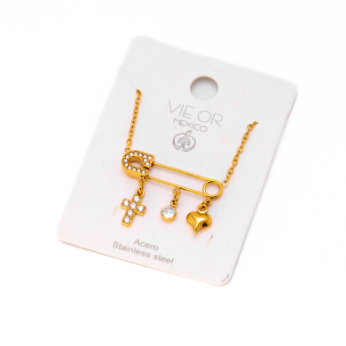 COLLAR ZO13880N DORADO Acero Inoxidable 2D31