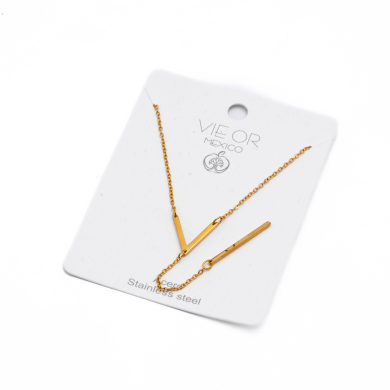 COLLAR ZO3975N Dorado Acero Inoxidable E22