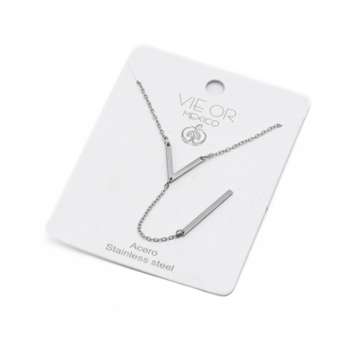 COLLAR ZO3975N Plateado Acero Inoxidable E22