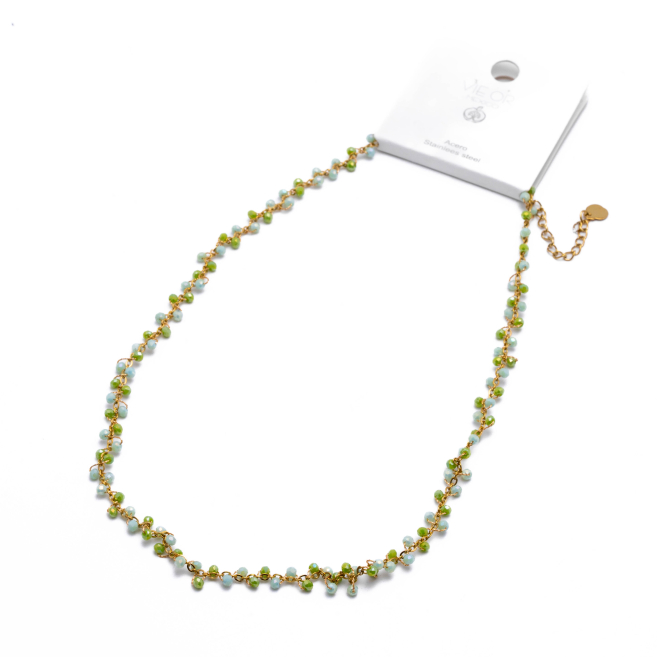 COLLAR Y00078 VERDE Acero Inoxidable 2D35