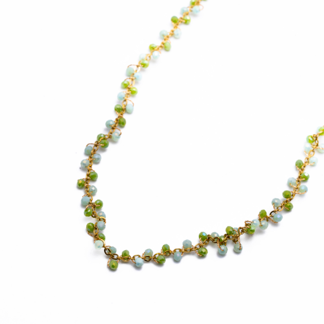 COLLAR Y00078 VERDE Acero Inoxidable 2D35