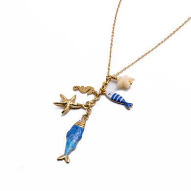 COLLAR Y00461 AZUL Acero Inoxidable 2D410