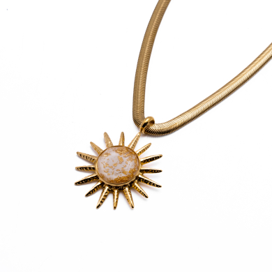 COLLAR Y00620 BEIG Acero Inoxidable 2D45