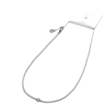 COLLAR ZO12844N Plateado Acero Inoxidable -2D16