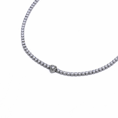 COLLAR ZO12844N Plateado Acero Inoxidable -2D16
