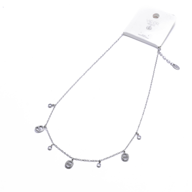 COLLAR ZO14927N PLATEADO Acero Inxidable 2D210