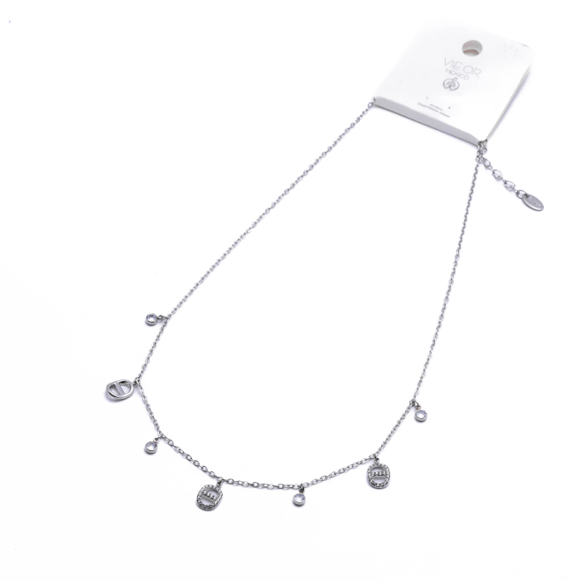 COLLAR ZO14927N PLATEADO Acero Inxidable 2D210