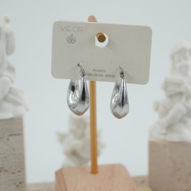 ARETES ZO11436E PLATEADO Acero Inoxidable
