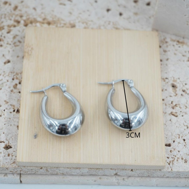 ARETES ZO11436E PLATEADO Acero Inoxidable