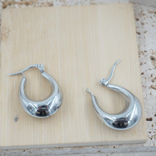 ARETES ZO11436E PLATEADO Acero Inoxidable