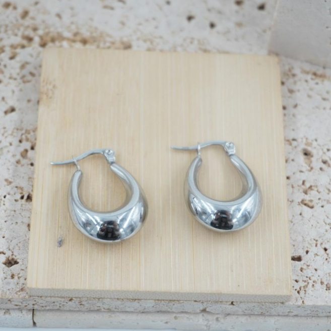 ARETES ZO11436E PLATEADO Acero Inoxidable