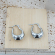 ARETES ZO11436E PLATEADO Acero Inoxidable