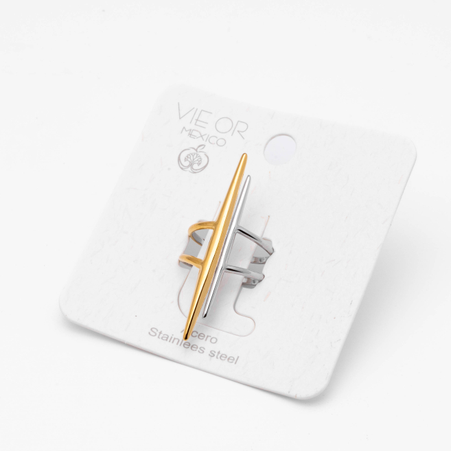 ANILLO ZO11124R150 Bicolor Acero Inoxidable -A34 2A35