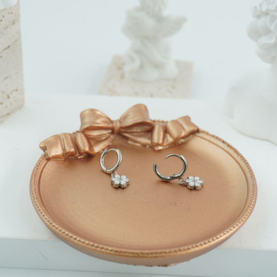 ARETES ZO12309E PLATEADO Acero Inoxidable G23