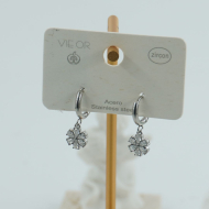 ARETES ZO12309E PLATEADO Acero Inoxidable G23