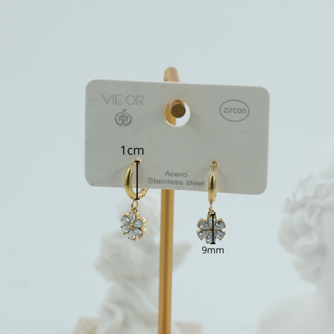 ARETES ZO12309E DORADO Acero Inoxidable