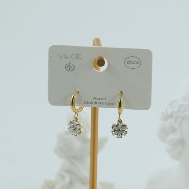 ARETES ZO12309E DORADO Acero Inoxidable