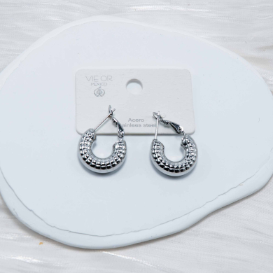 ARETES ZO12959E Plateado Acero Inoxidable -F410