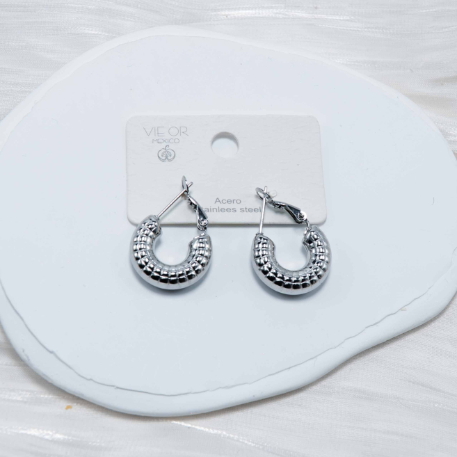 ARETES ZO12959E Plateado Acero Inoxidable -F410