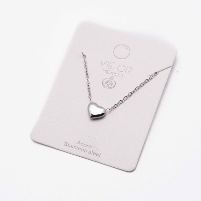 COLLAR ZO13798N Plateado Acero Inoxidable AD11