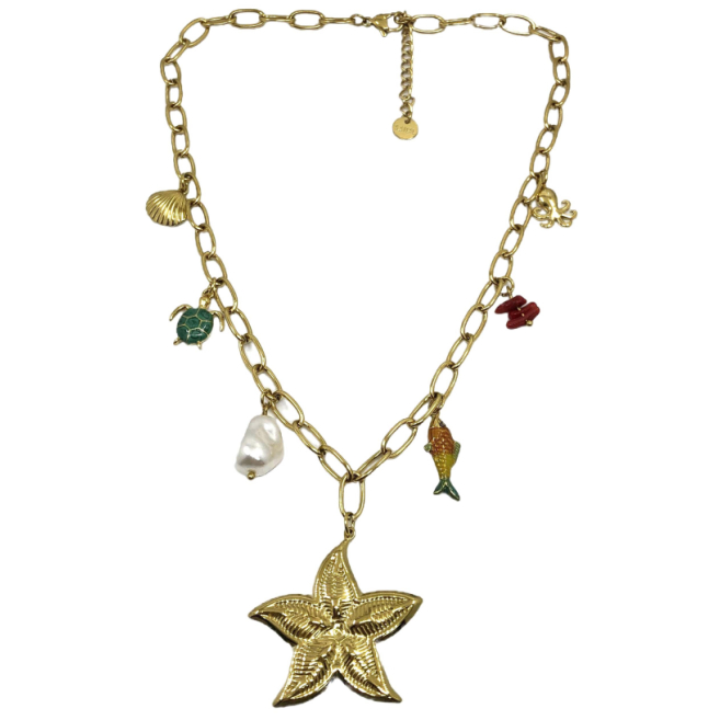 COLLAR ZO15223N DORADO Acero Inoxidable