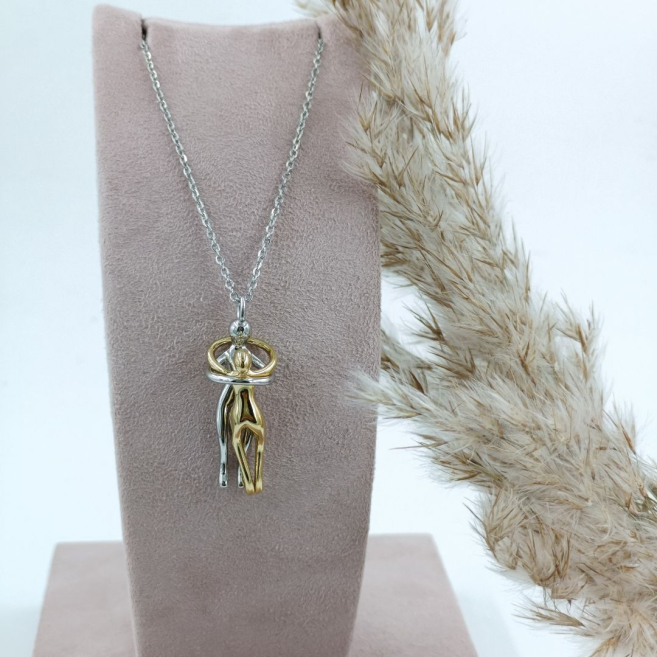 COLLAR ZO12117N DORADO Acero Inoxidable