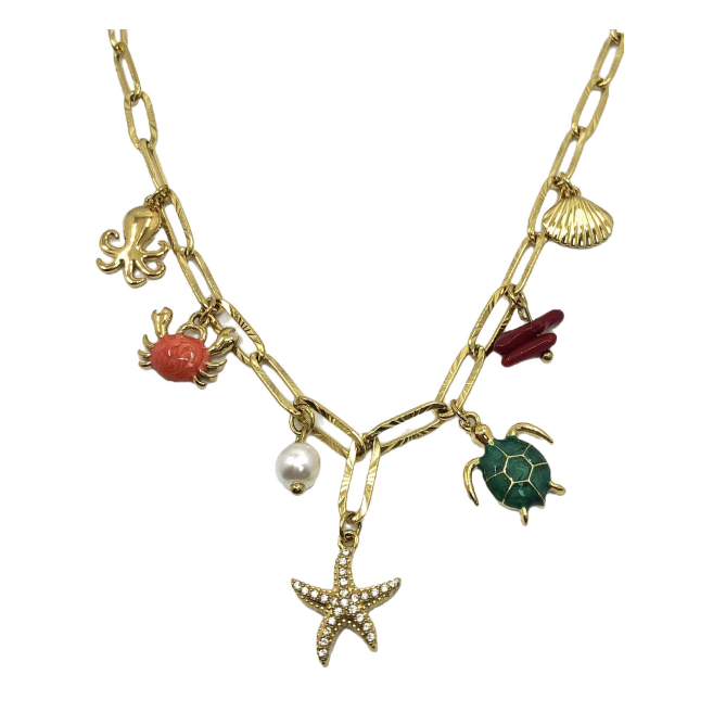 COLLAR ZO15246N DORADO Acero Inoxidable