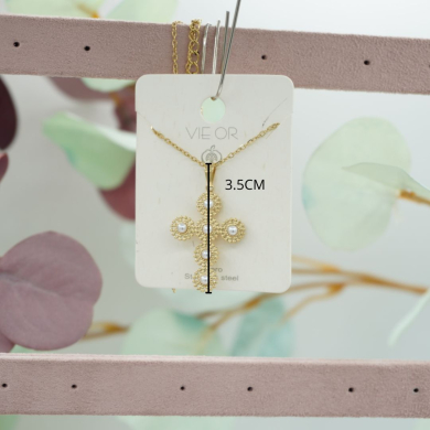 COLLAR ZO12277N DORADO Acero Inoxidable 2D23