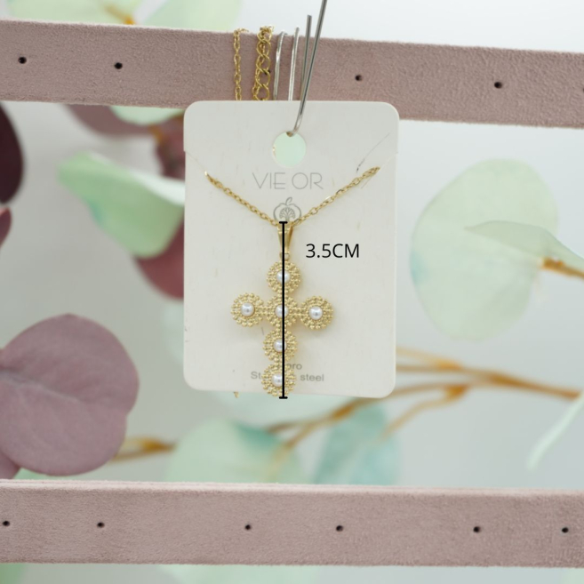 COLLAR ZO12277N DORADO Acero Inoxidable
