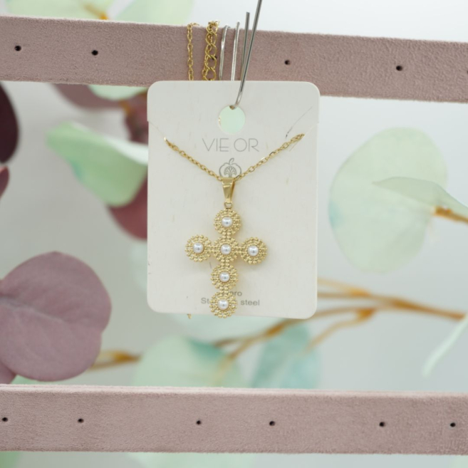 COLLAR ZO12277N DORADO Acero Inoxidable