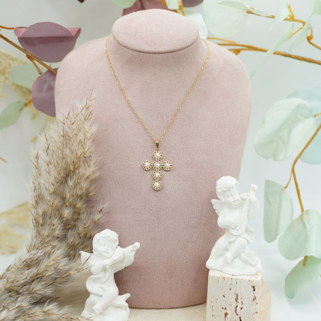 COLLAR ZO12277N DORADO Acero Inoxidable