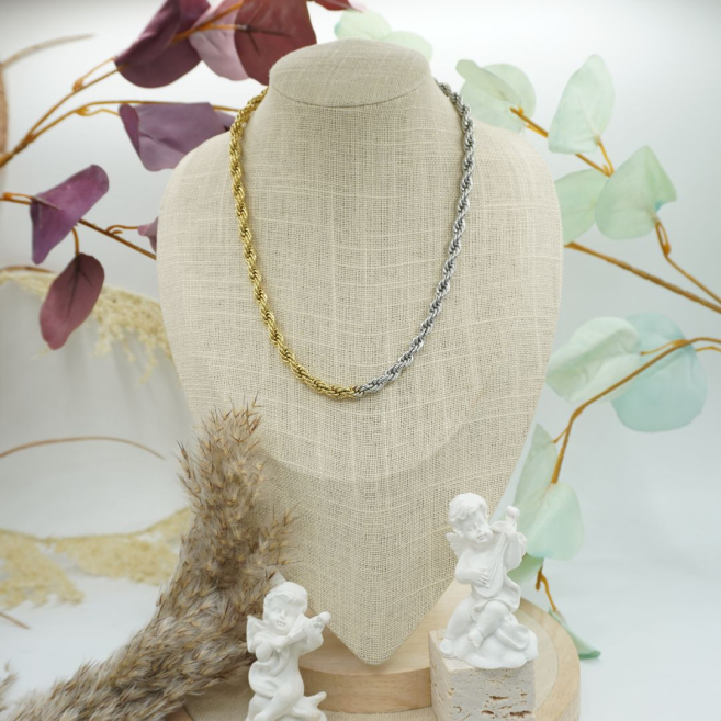 COLLAR ZO12283N/6MM BICOLOR Acero Inoxidable