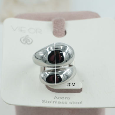 ANILLO ZO11695R PLATEADO Acero Inoxidable