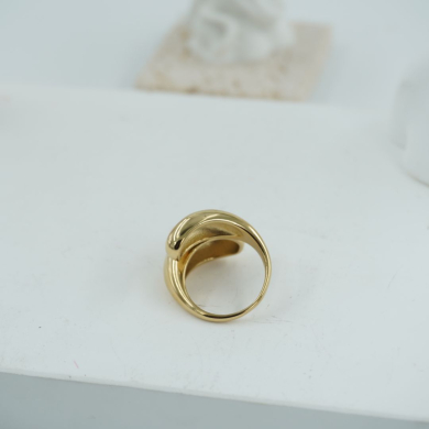 ANILLO ZO11695R DORADO Acero Inoxidable