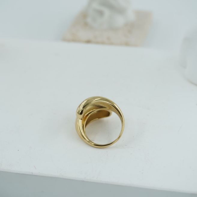 ANILLO ZO11695R DORADO Acero Inoxidable